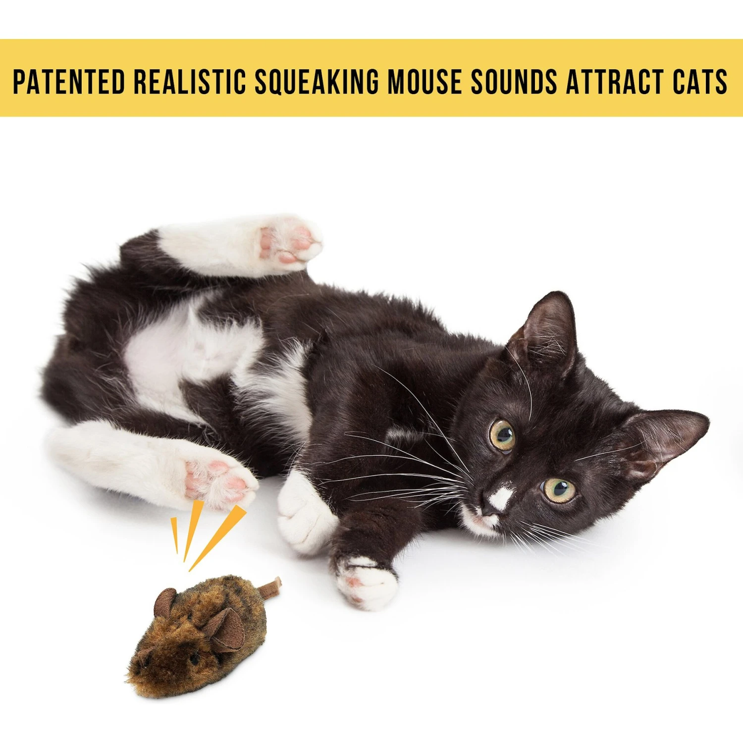 Pet Zone Play-N-Squeak MouseHunter Cat Toy With Catnip 5 Pet Zone Play-N-Squeak MouseHunter Cat Toy With Catnip - Image 3