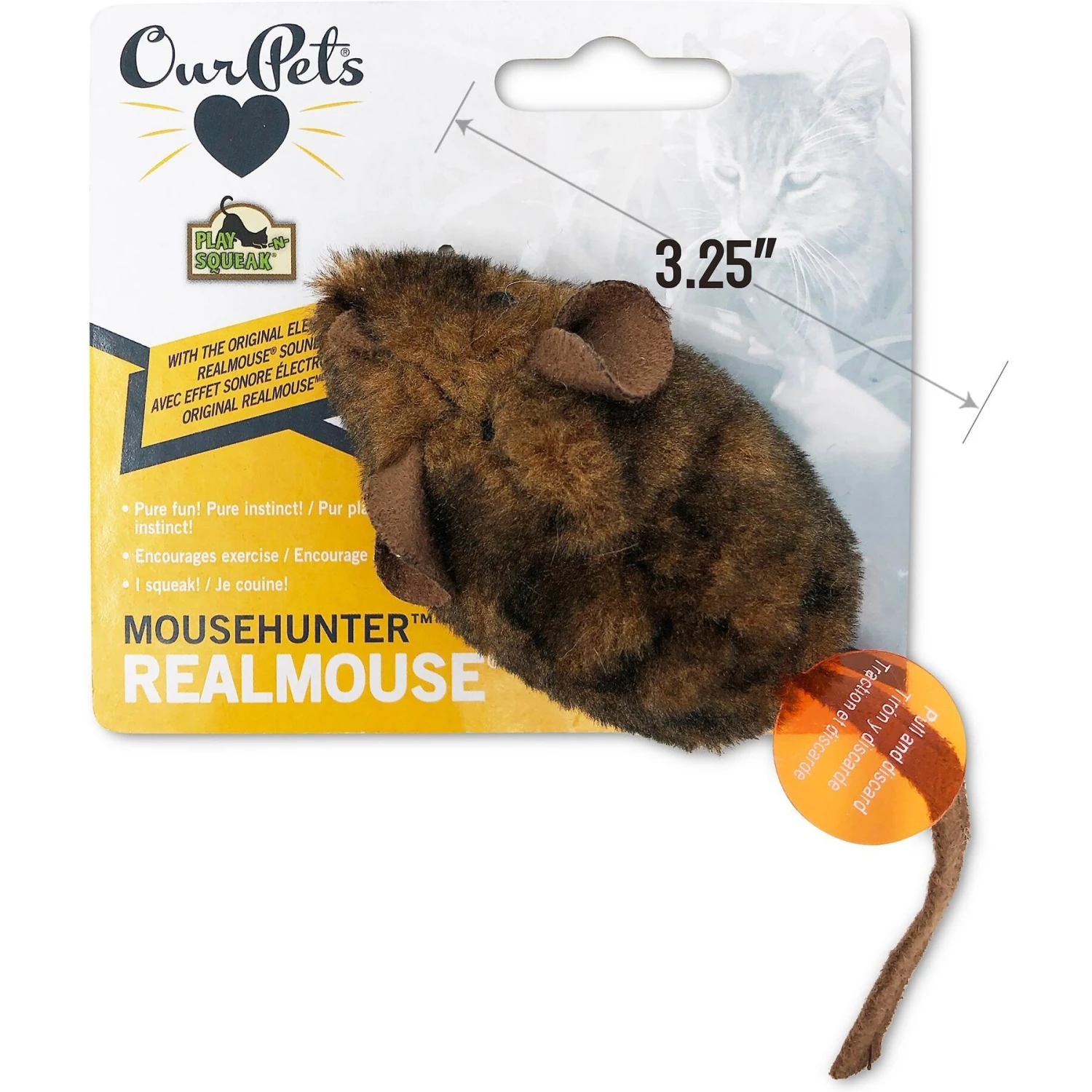 Pet Zone Play-N-Squeak MouseHunter Cat Toy With Catnip 6 Pet Zone Play-N-Squeak MouseHunter Cat Toy With Catnip - Image 4
