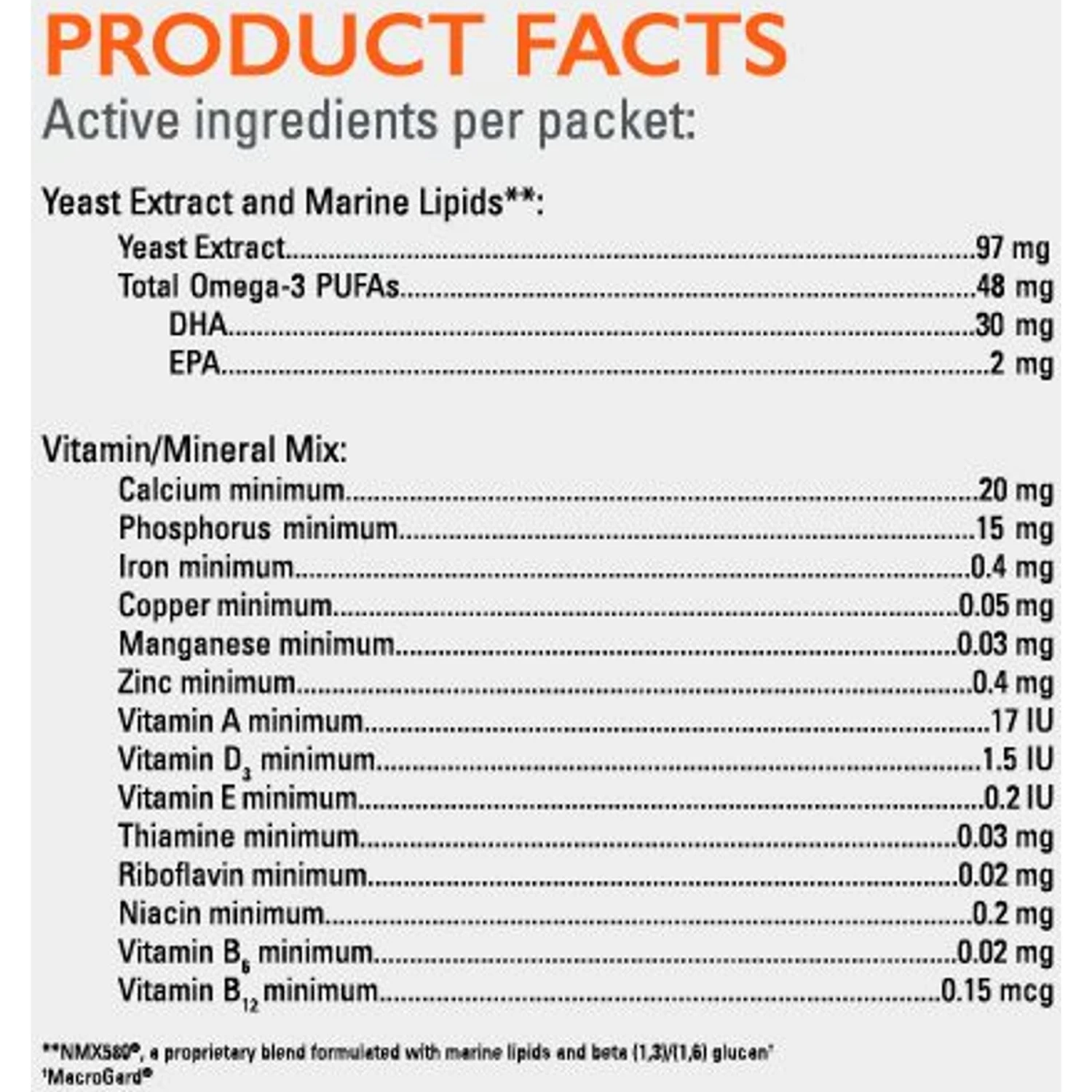 Nutramax Imuquin With Beta Glucans, Marine Lipids, Vitamins & Minerals Powder Packets Immune Supplement For Cats 8 Nutramax Imuquin With Beta Glucans, Marine Lipids, Vitamins & Minerals Powder Packets Immune Supplement For Cats - Image 6