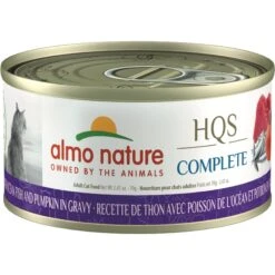 Almo Nature HQS Complete Tuna Recipe With Ocean Fish & Pumpkin In Gravy Cat Wet Food, 2.47-oz Can, Case Of 12