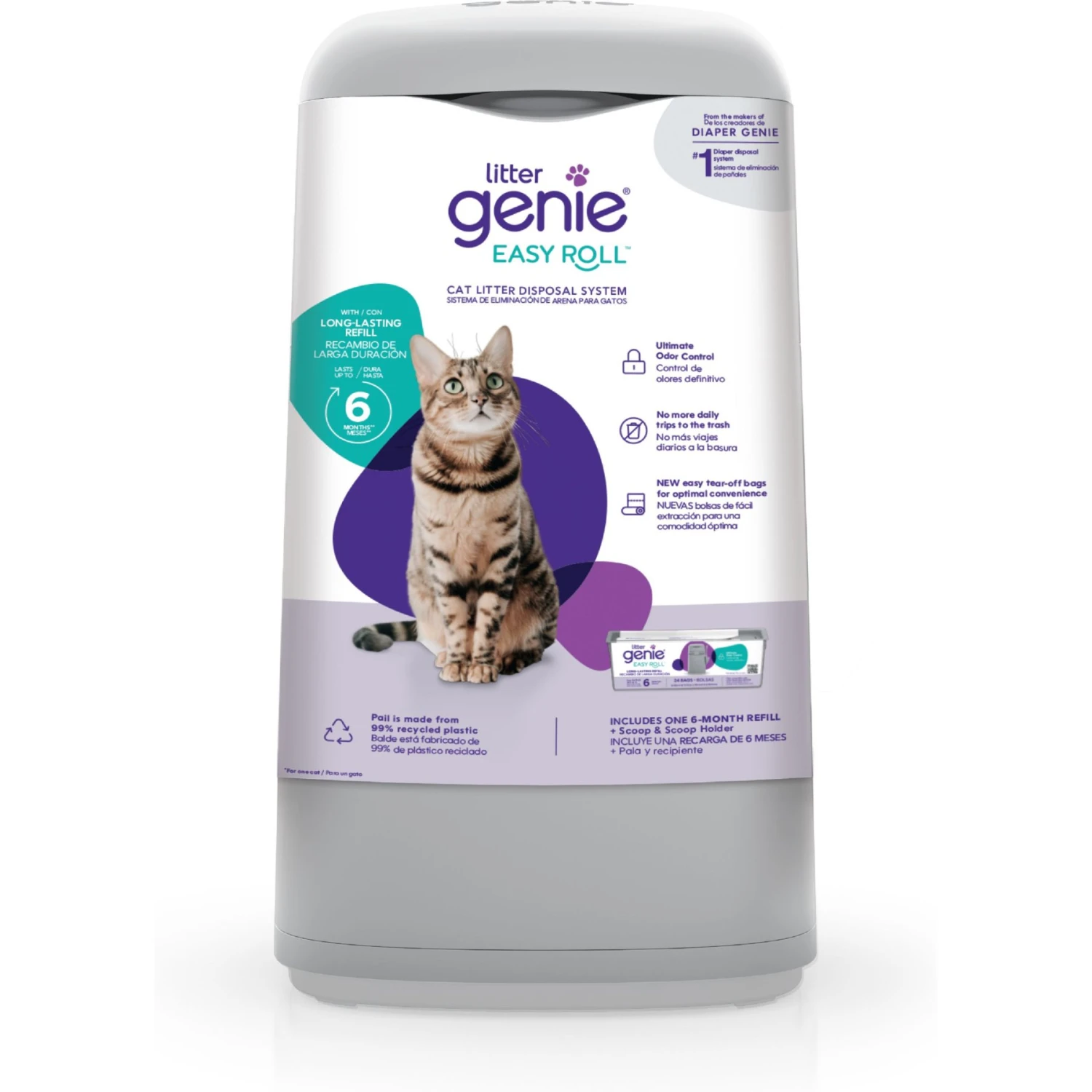 Litter Genie Easy Roll Pail Cat Litter Disposal 3 Litter Genie Easy Roll Pail Cat Litter Disposal