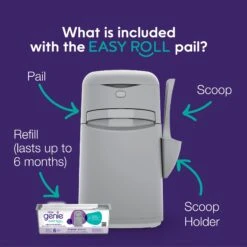 Litter Genie Easy Roll Pail Cat Litter Disposal 12 Litter Genie Easy Roll Pail Cat Litter Disposal -Furry Friends 573662 PT1. AC SS1800 V1667331343