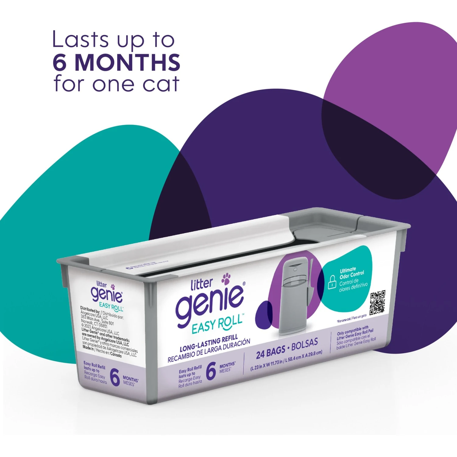 Litter Genie Easy Roll Refill Cat Litter Disposal 4 Litter Genie Easy Roll Refill Cat Litter Disposal - Image 2