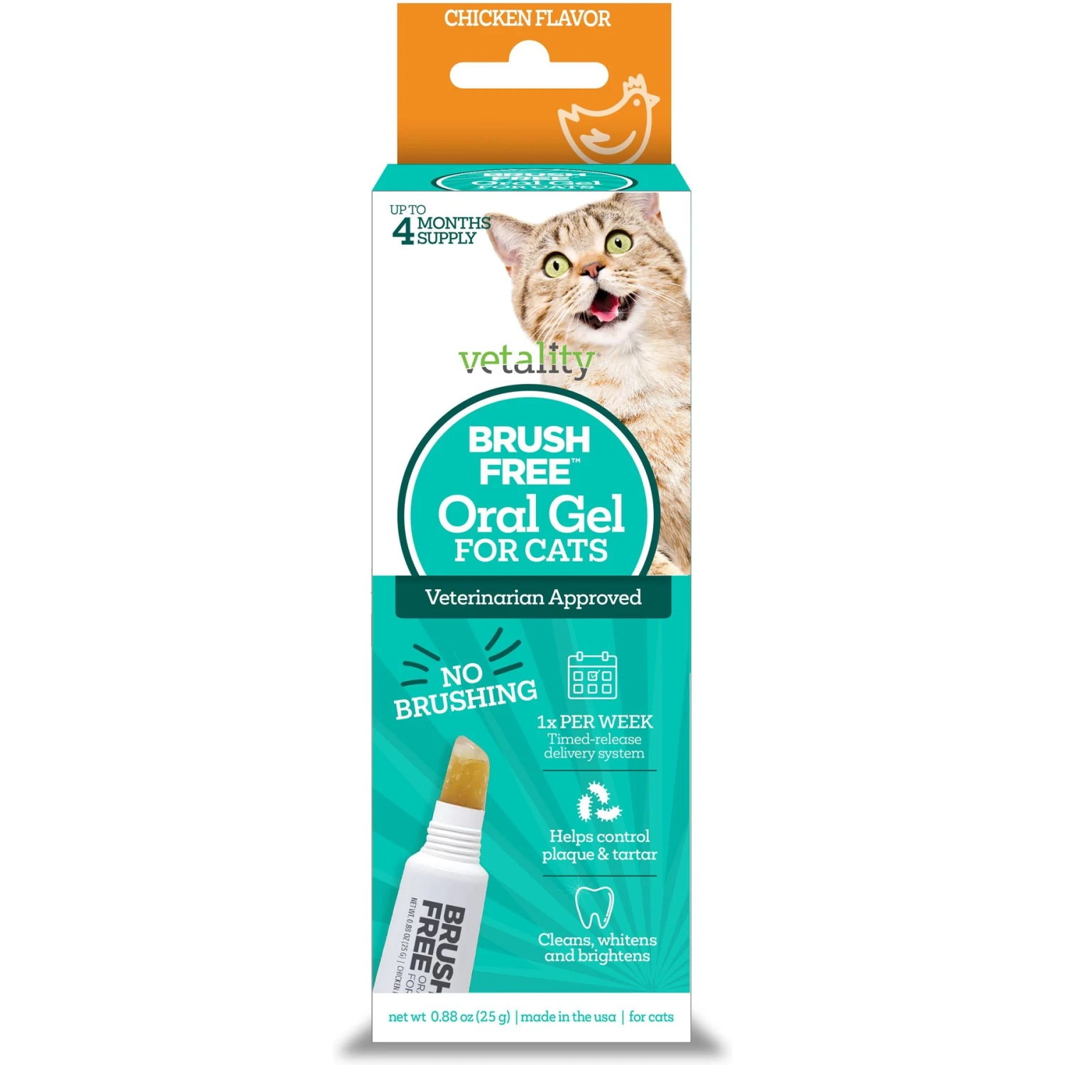 Vetality Brush Free Oral Gel Dental Care For Cats, 0.88-oz Bottle 3 Vetality Brush Free Oral Gel Dental Care For Cats, 0.88-oz Bottle