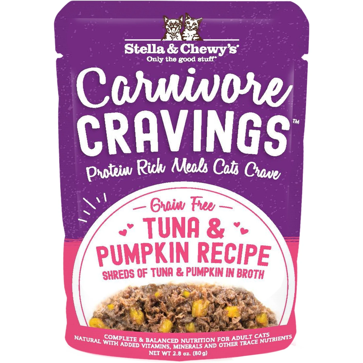 Stella & Chewy's Carnivore Cravings Tuna & Pumpkin Flavored Shredded Wet Cat Food 3 Stella & Chewy's Carnivore Cravings Tuna & Pumpkin Flavored Shredded Wet Cat Food