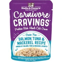Stella & Chewy's Carnivore Cravings Salmon, Tuna & Mackerel Flavored Shredded Wet Cat Food