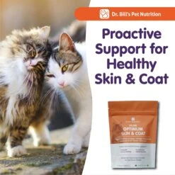 Dr. Bill's Pet Nutrition Feline Optimum Skin & Coat Cat Supplement, 180-gm Pouch -Furry Friends 577510 PT6. AC SS1800 V1673973768