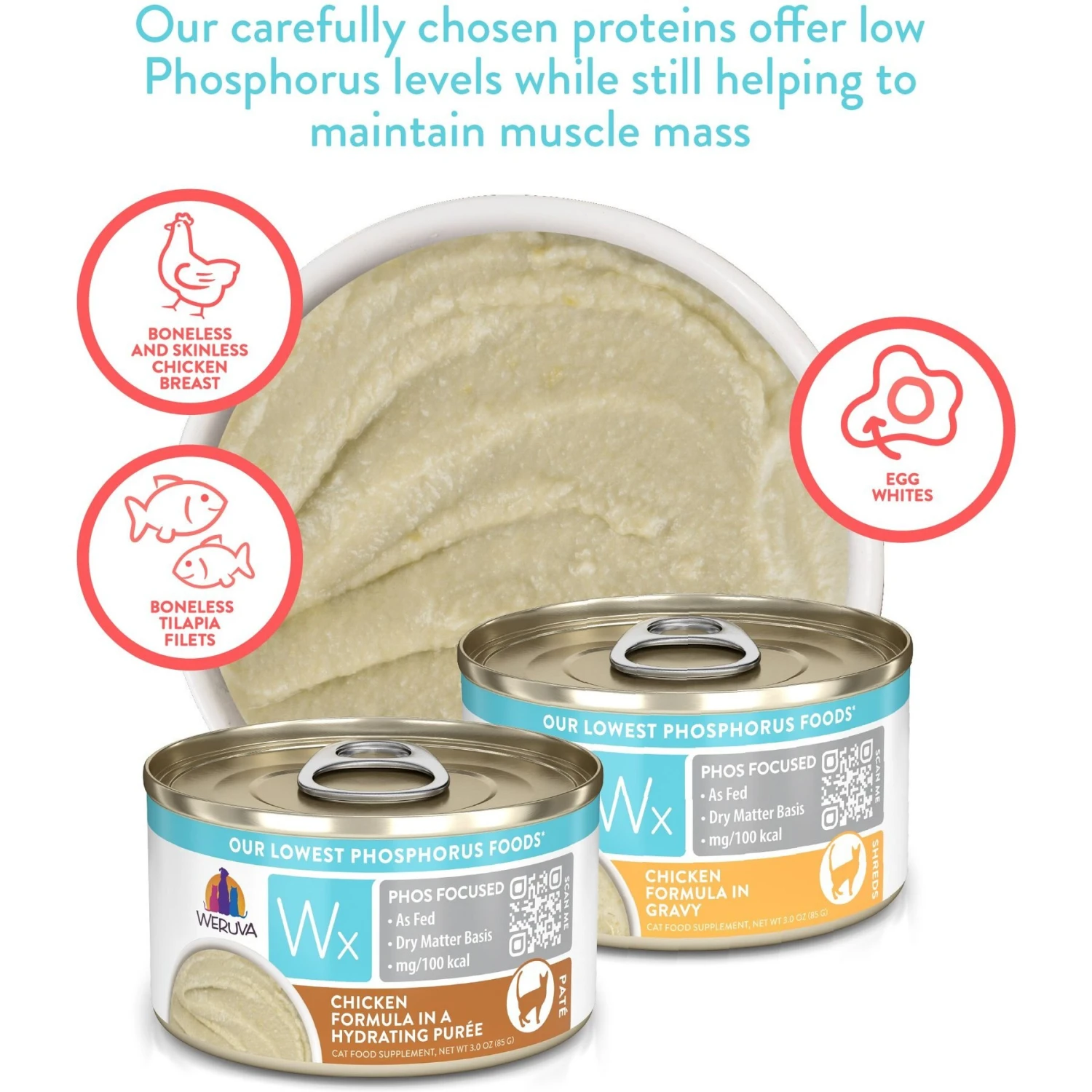 Weruva Wx Phos Focused Chicken Variety Pack Grain-Free Wet Cat Food, 3-oz Can, Case Of 12 11 Weruva Wx Phos Focused Chicken Variety Pack Grain-Free Wet Cat Food, 3-oz Can, Case Of 12 - Image 9