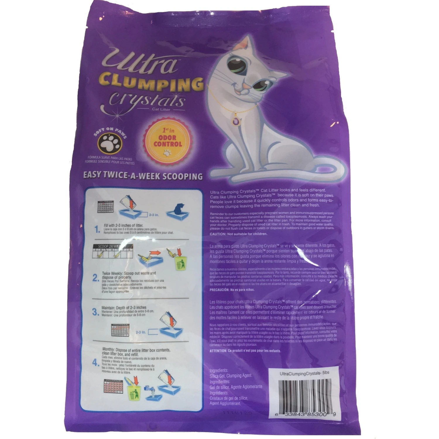 Ultra Unscented Clumping Crystal Cat Litter 5 Ultra Unscented Clumping Crystal Cat Litter - Image 3