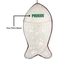 Frisco Personalized Fish Shaped Holiday Cat Stocking -Furry Friends 582542 PT2. AC SS1800 V1667226954