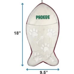 Frisco Personalized Fish Shaped Holiday Cat Stocking -Furry Friends 582542 PT3. AC SS1800 V1667229353