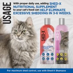 Shed-X Dermaplex Shed Control Nutritional Supplement For Cats 12 Shed-X Dermaplex Shed Control Nutritional Supplement For Cats -Furry Friends 58596 PT3. AC SS1800 V1635892949