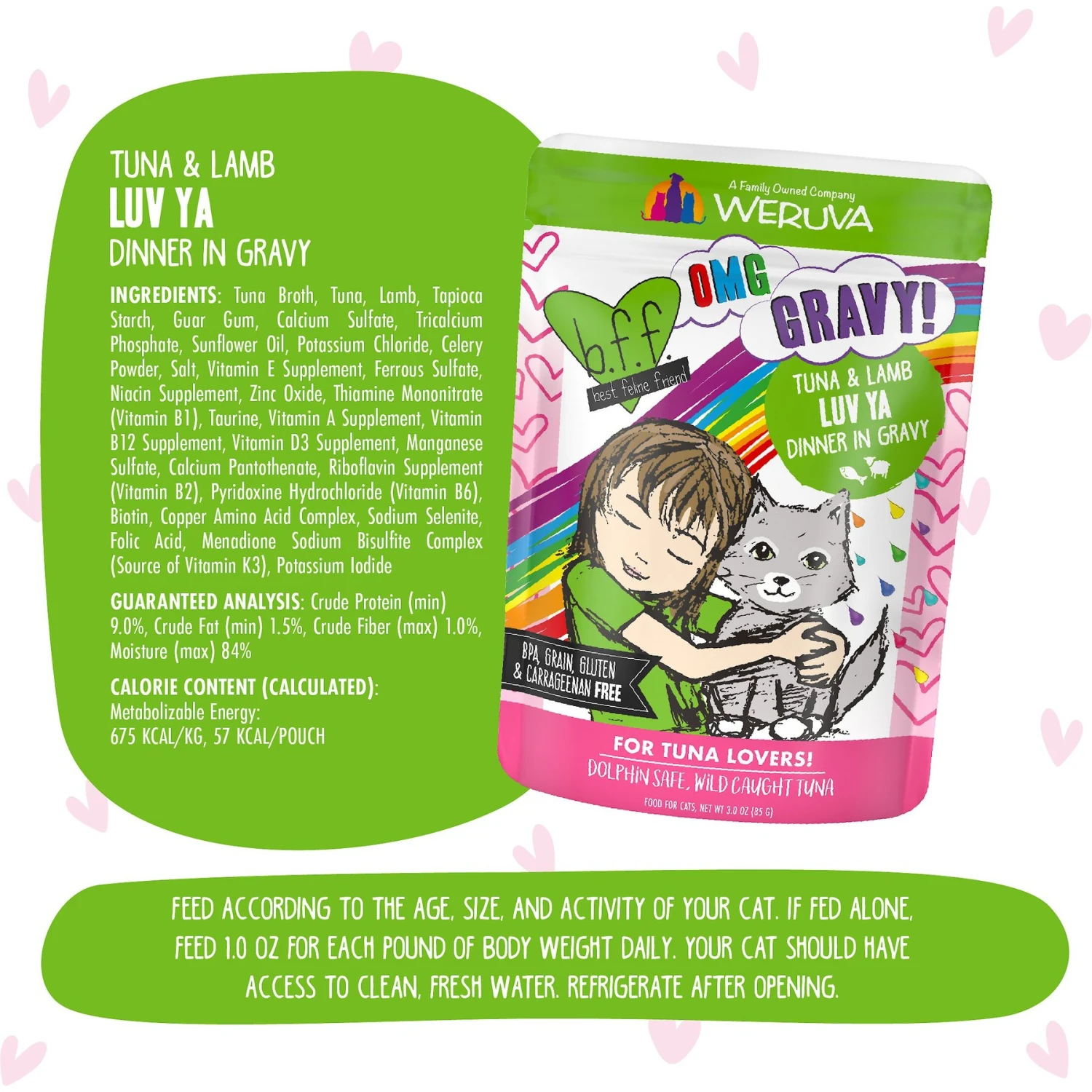 BFF Tuna & Lamb Luv Ya Dinner In Gravy Wet Cat Food Pouches 9 BFF Tuna & Lamb Luv Ya Dinner In Gravy Wet Cat Food Pouches - Image 7