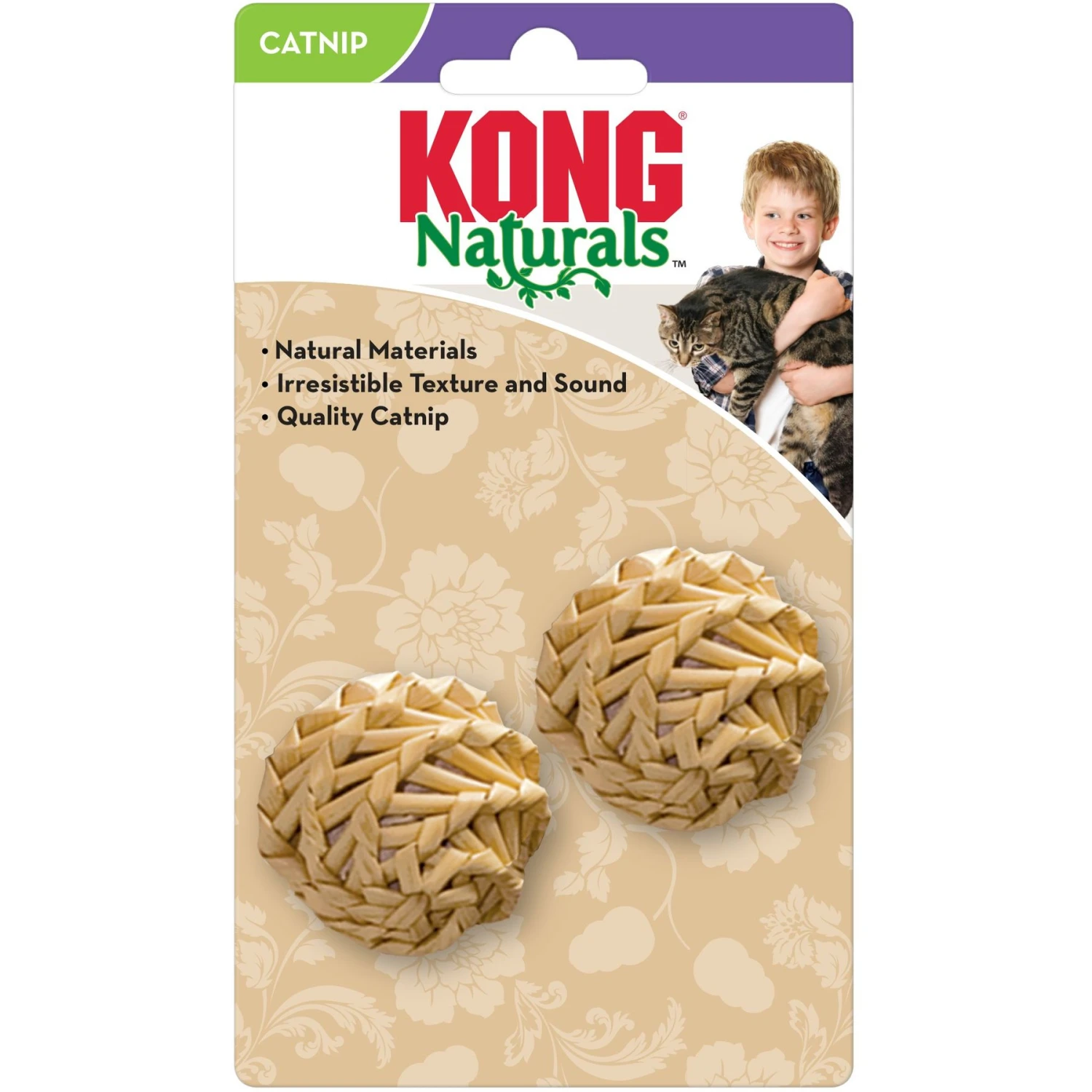 KONG Naturals Straw Balls Cat Toy 4 KONG Naturals Straw Balls Cat Toy - Image 2