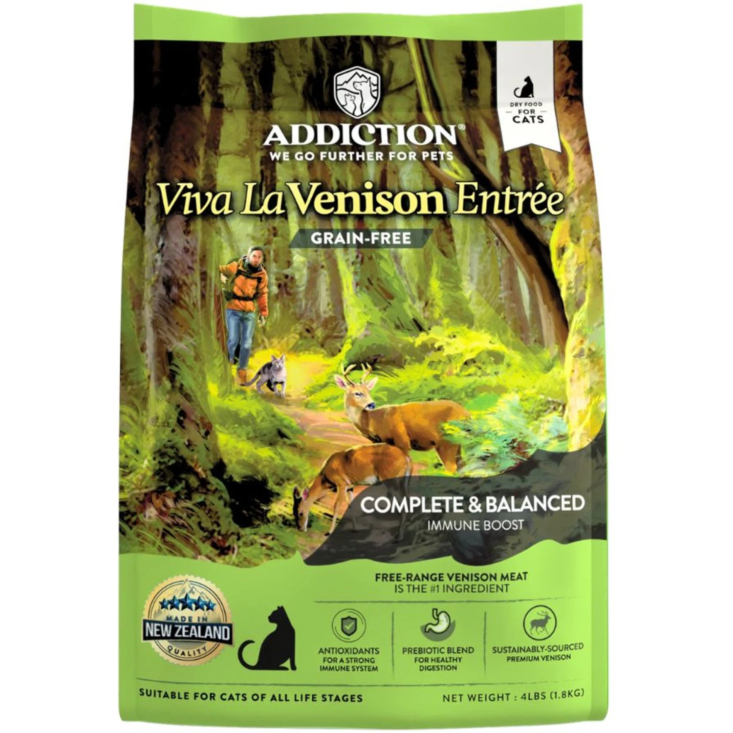 Addiction Viva La Venison Entree Complete & Balanced Immune Boost Grain-Free Dry Cat Food 3 Addiction Viva La Venison Entree Complete & Balanced Immune Boost Grain-Free Dry Cat Food