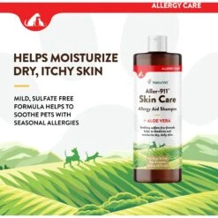 NaturVet Aller-911 Allergy Aid Skin Care Plus Aloe Vera Dog & Cat Shampoo -Furry Friends 60288 PT2. AC SS1800 V1698692449