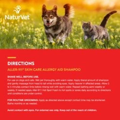 NaturVet Aller-911 Allergy Aid Skin Care Plus Aloe Vera Dog & Cat Shampoo -Furry Friends 60288 PT5. AC SS1800 V1698693731