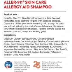 NaturVet Aller-911 Allergy Aid Skin Care Plus Aloe Vera Dog & Cat Shampoo -Furry Friends 60288 PT6. AC SS1800 V1698693230