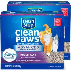 Fresh Step Advanced Clean Paws Multi Cat Litter, 18.5-lb Box, 2 Count -Furry Friends 605118 PT6. AC SS1800 V1695149067