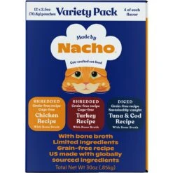 Made By Nacho Cuts In Gravy Recipes With Bone Broth Variety Pack Wet Cat Food & Made By Nacho Shredded & Diced Recipes With Homestyle Bone Broth Variety Pack Grain-Free Wet Cat Food 17 Made By Nacho Cuts In Gravy Recipes With Bone Broth Variety Pack Wet Cat Food & Made By Nacho Shredded & Diced Recipes With Homestyle Bone Broth Variety Pack Grain-Free Wet Cat Food -Furry Friends 605798 PT6. AC SS1800 V1660143454