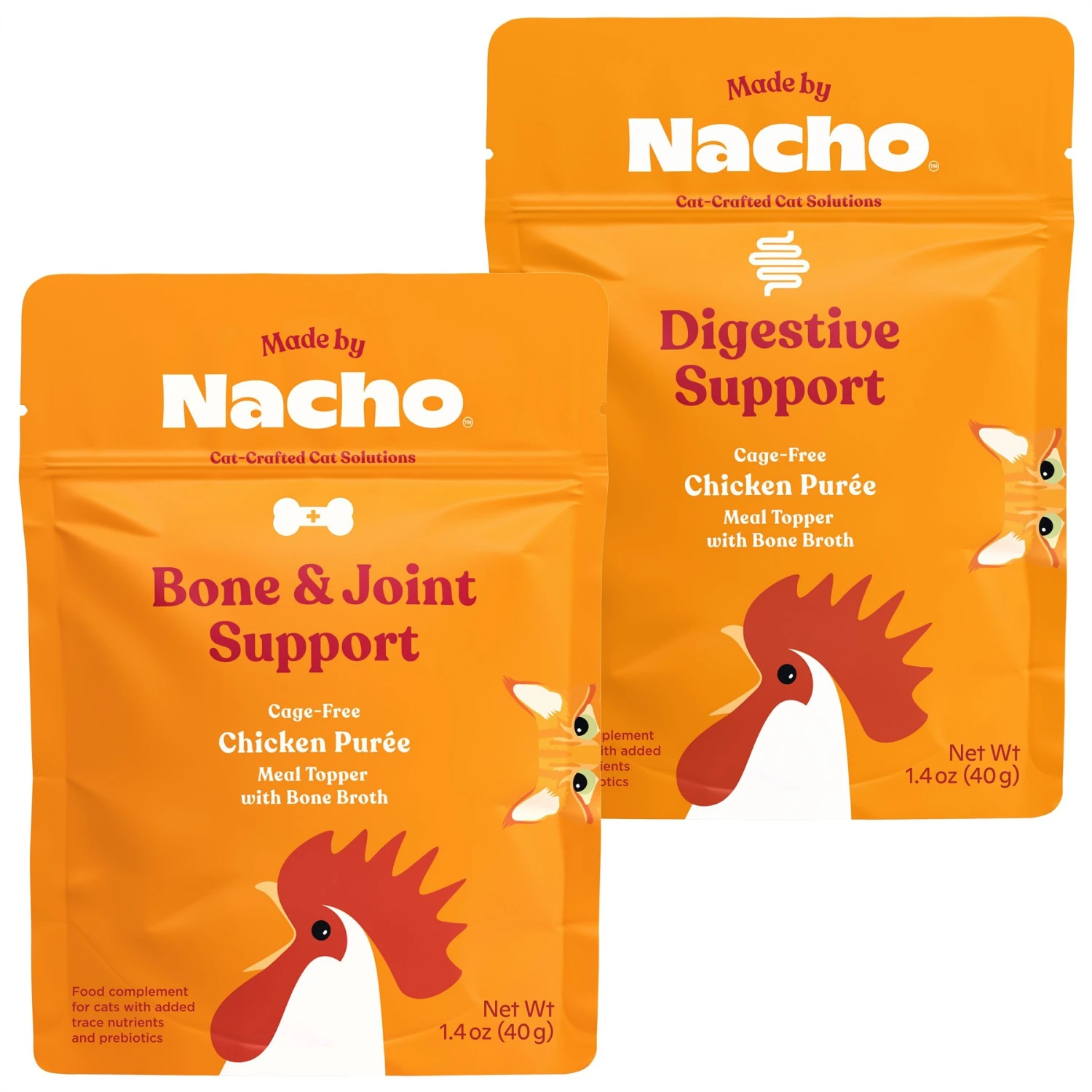 Made By Nacho Bone & Joint Support Cage-Free Chicken Puree With Bone Broth Wet Cat Food Topper & Made By Nacho Digestive Support Cage-Free Chicken Puree With Bone Broth Wet Cat Food Topper 3 Made By Nacho Bone & Joint Support Cage-Free Chicken Puree With Bone Broth Wet Cat Food Topper & Made By Nacho Digestive Support Cage-Free Chicken Puree With Bone Broth Wet Cat Food Topper