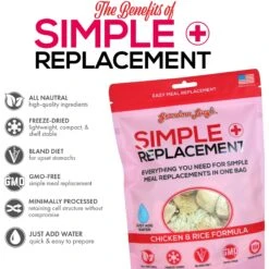 Grandma Lucy's Simple Replacement Anti-Diarrhea Freeze-Dried Dog & Cat Meal Replacement 12 Grandma Lucy's Simple Replacement Anti-Diarrhea Freeze-Dried Dog & Cat Meal Replacement -Furry Friends 61110 PT2. AC SS1800 V1676647252