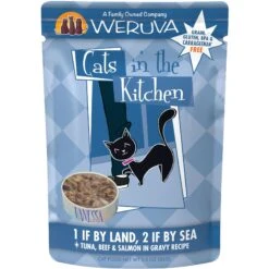 Weruva Cats In The Kitchen Pumpkin Jack Splash Tuna In Pumpkin Soup Grain-Free Cat Food Pouches & Weruva Cats In The Kitchen 1 If By Land, 2 If By Sea Tuna, Beef & Salmon Recipe Grain-Free Cat Food Pouches -Furry Friends 611478 PT6. AC SS1800 V1661528024