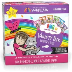 Weruva Cats In The Kitchen Pantry Party Variety Pack Grain-Free Cat Food, 3-oz Pouch, Case Of 12 & BFF Rainbow A Gogo Variety Pack Wet Cat Food Pouches, 3-oz, Case Of 12 -Furry Friends 611606 PT5. AC SS1800 V1661528336