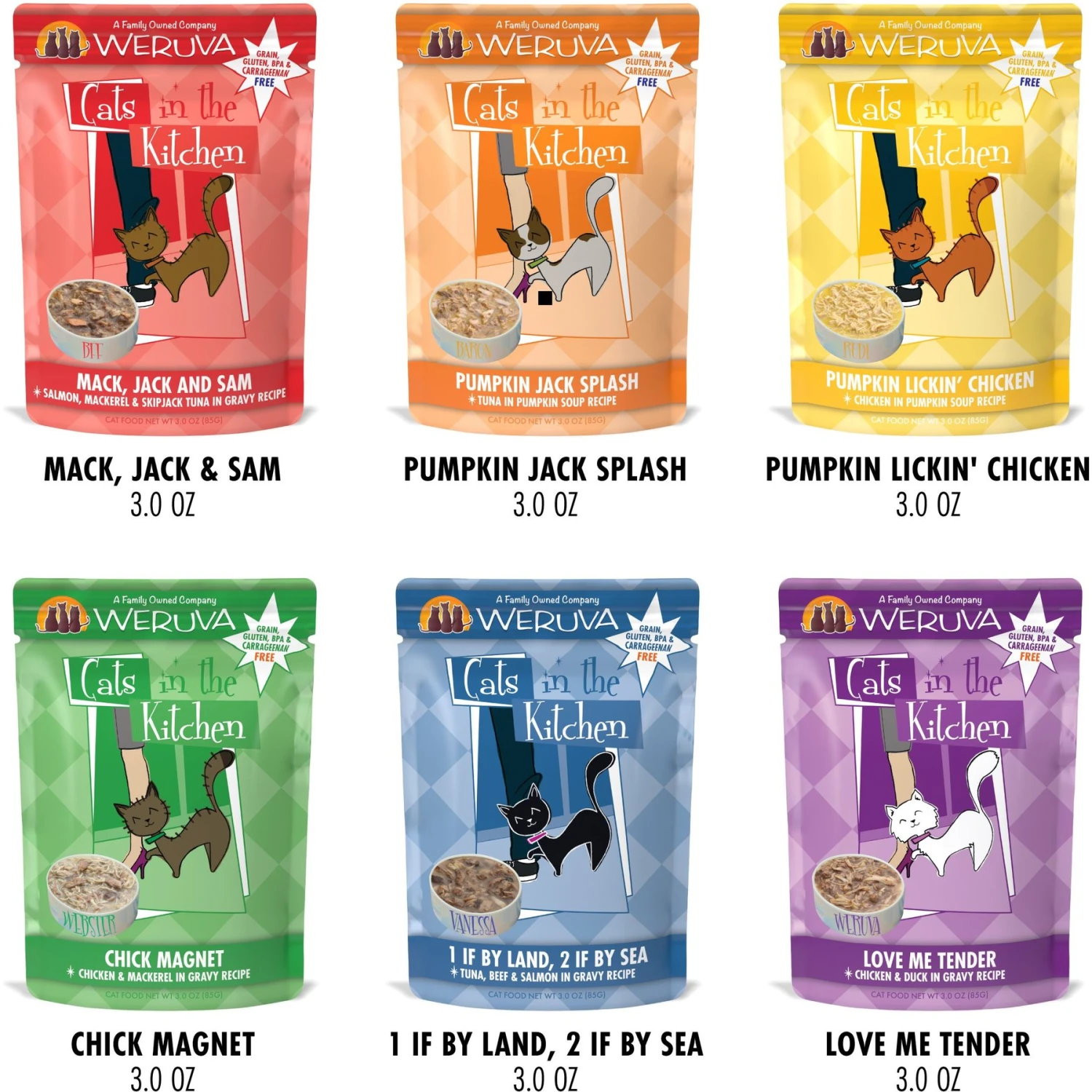 Weruva Cats In The Kitchen Pantry Party Variety Pack Grain-Free Cat Food, 3-oz Pouch, Case Of 12 & BFF OMG Potluck O' Pouches Variety Pack Grain-Free Cat Food Pouches 6 Weruva Cats In The Kitchen Pantry Party Variety Pack Grain-Free Cat Food, 3-oz Pouch, Case Of 12 & BFF OMG Potluck O' Pouches Variety Pack Grain-Free Cat Food Pouches - Image 4