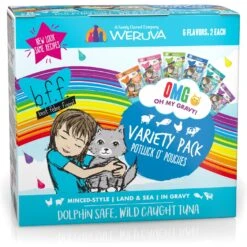 Weruva Cats In The Kitchen Pantry Party Variety Pack Grain-Free Cat Food, 3-oz Pouch, Case Of 12 & BFF OMG Potluck O' Pouches Variety Pack Grain-Free Cat Food Pouches 16 Weruva Cats In The Kitchen Pantry Party Variety Pack Grain-Free Cat Food, 3-oz Pouch, Case Of 12 & BFF OMG Potluck O' Pouches Variety Pack Grain-Free Cat Food Pouches -Furry Friends 611622 PT5. AC SS1800 V1661528753