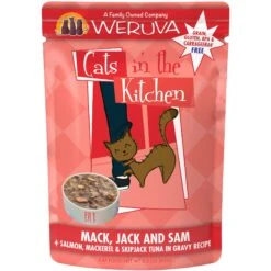 Weruva Cats In The Kitchen Mack, Jack & Sam Salmon, Mackerel & Tuna Recipe Grain-Free Cat Food Pouches & BFF Tuna & Salmon Sweet Cheeks Dinner In Gravy Wet Cat Food Pouches -Furry Friends 611638 PT2. AC SS1800 V1661548551