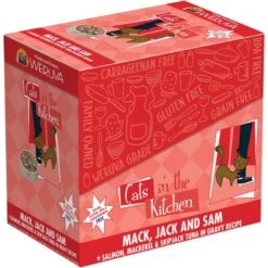 Weruva Cats In The Kitchen Mack, Jack & Sam Salmon, Mackerel & Tuna Recipe Grain-Free Cat Food Pouches & BFF Tuna & Salmon Sweet Cheeks Dinner In Gravy Wet Cat Food Pouches -Furry Friends 611638 PT4. AC SS1800 V1661547888