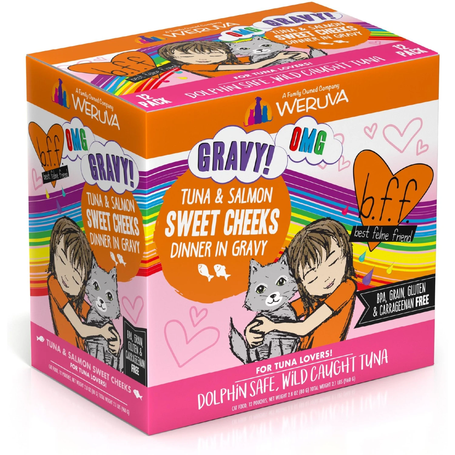 BFF Tuna & Salmon Sweet Cheeks Dinner In Gravy Wet Cat Food Pouches & BFF Tuna & Chicken Charm Me Dinner In Gravy Wet Cat Food Pouches 4 BFF Tuna & Salmon Sweet Cheeks Dinner In Gravy Wet Cat Food Pouches & BFF Tuna & Chicken Charm Me Dinner In Gravy Wet Cat Food Pouches - Image 2