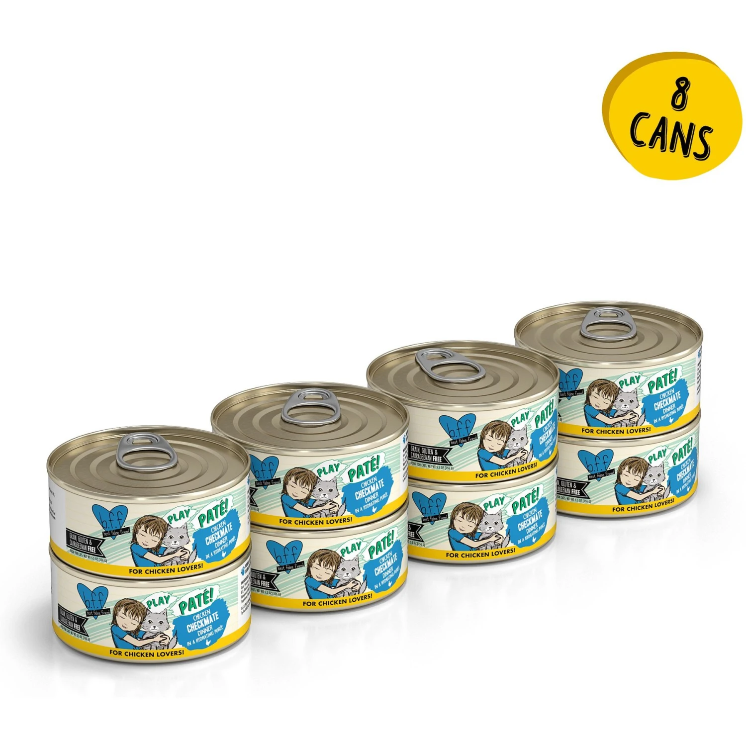 BFF Play Pate Lovers Chicken Checkmate Wet Cat Food & BFF Play Pate Lovers Chicken & Turkey Topsy Turvy Wet Cat Food 4 BFF Play Pate Lovers Chicken Checkmate Wet Cat Food & BFF Play Pate Lovers Chicken & Turkey Topsy Turvy Wet Cat Food - Image 2