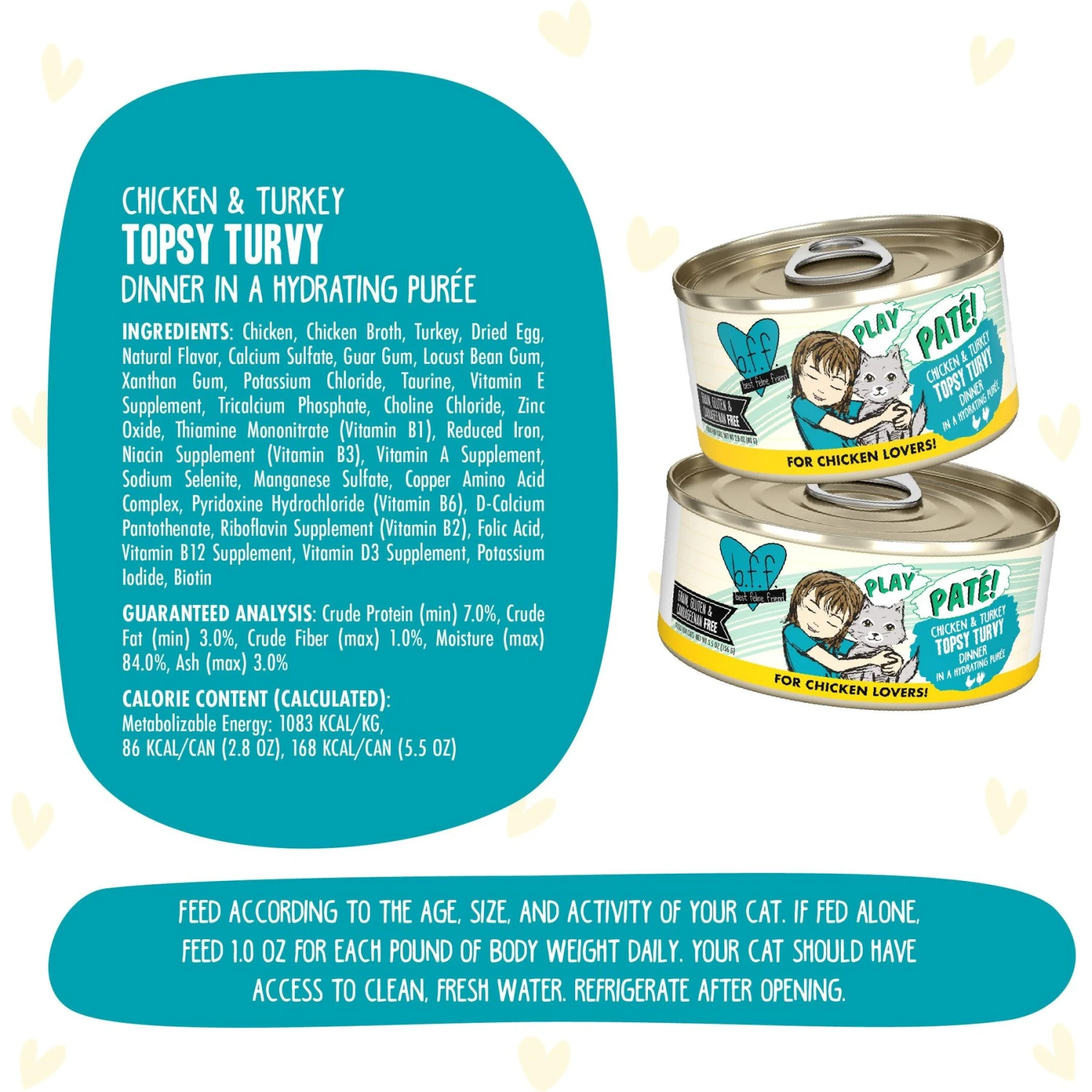 BFF Play Pate Lovers Chicken Checkmate Wet Cat Food & BFF Play Pate Lovers Chicken & Turkey Topsy Turvy Wet Cat Food 10 BFF Play Pate Lovers Chicken Checkmate Wet Cat Food & BFF Play Pate Lovers Chicken & Turkey Topsy Turvy Wet Cat Food - Image 8