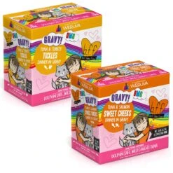 BFF Tuna & Salmon Sweet Cheeks Dinner In Gravy Wet Cat Food Pouches & BFF Tuna & Turkey Tickles Dinner In Gravy Wet Cat Food Pouches