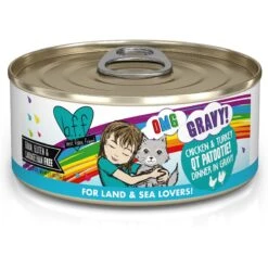 BFF OMG Crazy 4 U! Chicken & Salmon Dinner In Gravy Grain-Free Canned Cat Food & BFF OMG QT Patootie! Chicken & Turkey Dinner In Gravy Grain-Free Canned Cat Food -Furry Friends 611734 PT6. AC SS1800 V1661548311