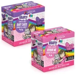BFF Tuna & Duck Devour Me Dinner In Gravy Wet Cat Food Pouches & BFF Tuna & Beef Baby Cakes Dinner In Gravy Wet Cat Food Pouches