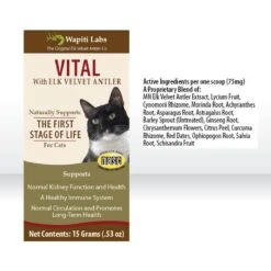 Wapiti Labs Vital Formula Cat Supplement -Furry Friends 61265 PT4. AC SS1800 V1582745670