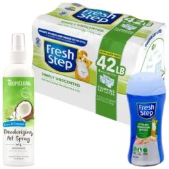 Fresh Step Simply Unscented Clumping Clay Cat Litter + 2 Items