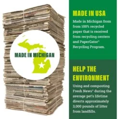 Fresh News Unscented Non-Clumping Paper Cat Litter -Furry Friends 61630 PT7. AC SS1800 V1667517609