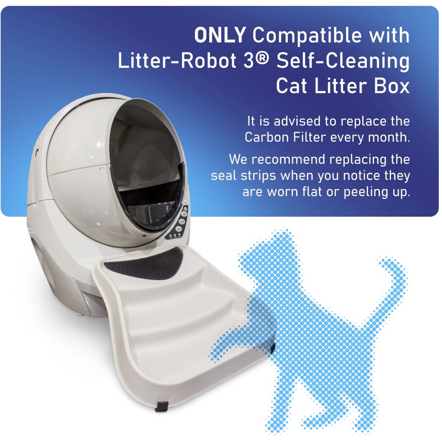 Pet Standard Replacement Carbon Filters & Seal Strip Set Compatible With Litter-Robot 3 Self-Cleaning Cat Litter Box, 10 Count 6 Pet Standard Replacement Carbon Filters & Seal Strip Set Compatible With Litter-Robot 3 Self-Cleaning Cat Litter Box, 10 Count - Image 4