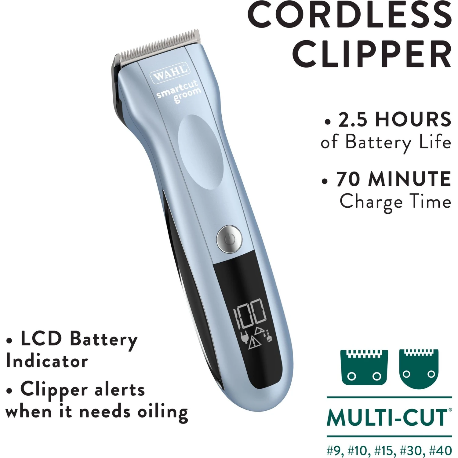 Wahl Smart Cut Groom Pet Clipper, Blue 5 Wahl Smart Cut Groom Pet Clipper, Blue - Image 3