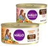 Halo Adult Grain-Free Pate Chicken Recipe In Broth Wet Cat Food & Halo Salmon Stew Grain-Free Adult Canned Cat Food -Furry Friends 630262 MAIN. AC SS1800 V1663008173