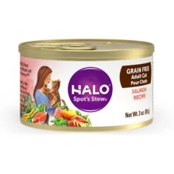 Halo Adult Grain-Free Pate Chicken Recipe In Broth Wet Cat Food & Halo Salmon Stew Grain-Free Adult Canned Cat Food -Furry Friends 630262 PT5. AC SS1800 V1663019899