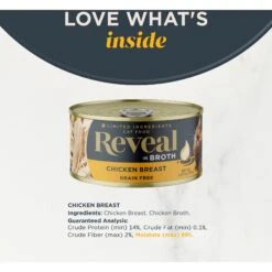 Reveal Natural Grain-Free Chicken Breast In Broth Flavored Wet Cat Food, 2.47-oz Can, Case Of 24 9 Reveal Natural Grain-Free Chicken Breast In Broth Flavored Wet Cat Food, 2.47-oz Can, Case Of 24 -Furry Friends 637734 PT2. AC SS1800 V1663105592