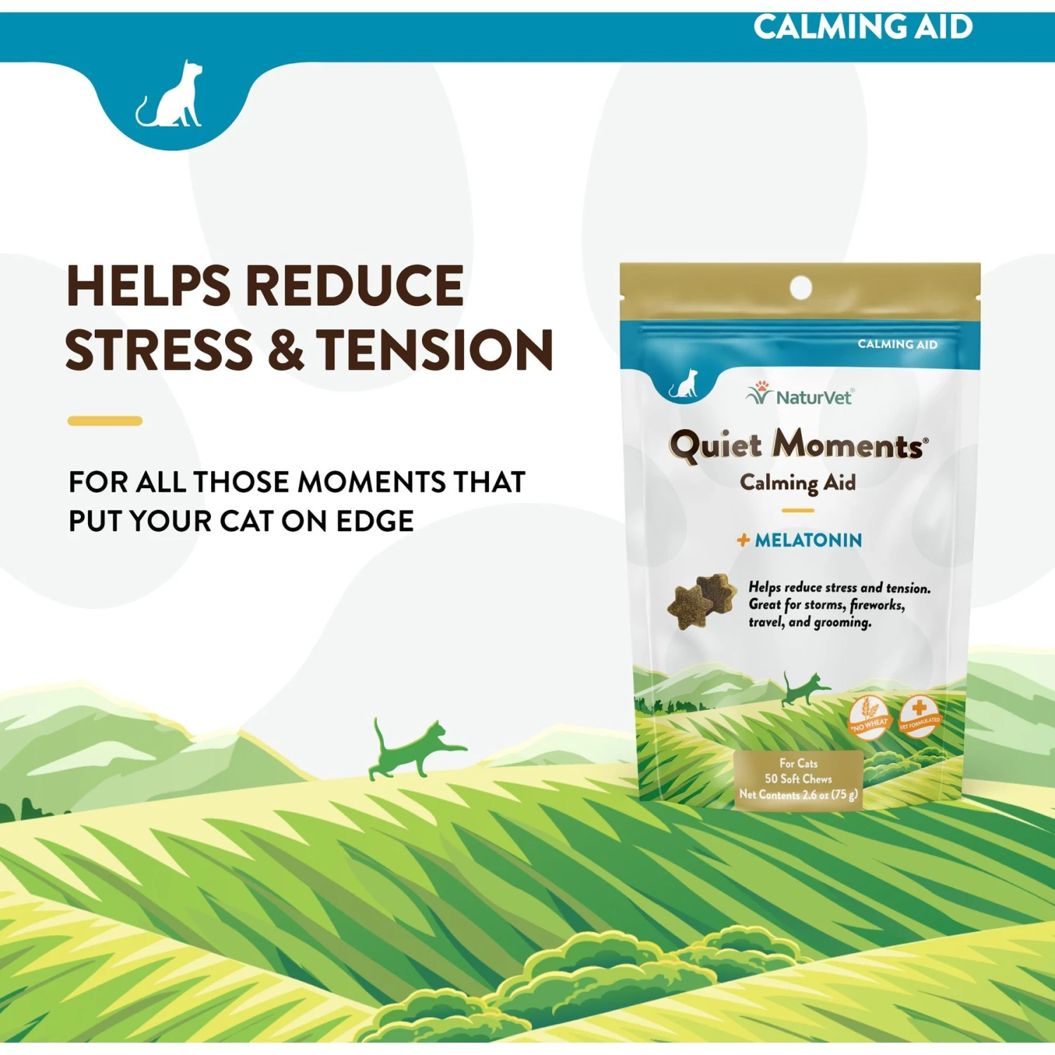 NaturVet Quiet Moments Soft Chews Calming Supplement For Cats 5 NaturVet Quiet Moments Soft Chews Calming Supplement For Cats - Image 3