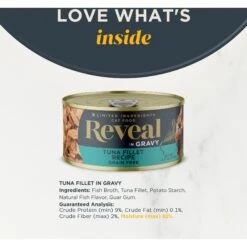 Reveal Natural Grain-Free Tuna In Gravy Flavored Wet Cat Food, 2.47-oz Can, Case Of 24 11 Reveal Natural Grain-Free Tuna In Gravy Flavored Wet Cat Food, 2.47-oz Can, Case Of 24 -Furry Friends 637958 PT2. AC SS1800 V1663106304