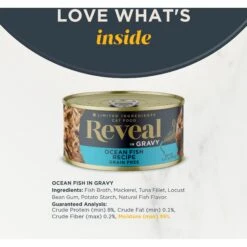 Reveal Natural Grain-Free Ocean Fish In Gravy Flavored Wet Cat Food, 2.47-oz Can, Case Of 24 -Furry Friends 637990 PT2. AC SS1800 V1663106881