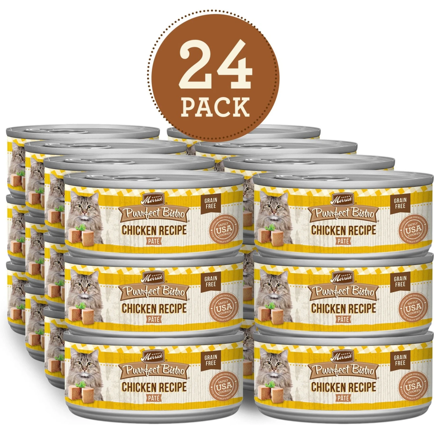 Merrick Purrfect Bistro Grain-Free Chicken Pate Canned Cat Food 4 Merrick Purrfect Bistro Grain-Free Chicken Pate Canned Cat Food - Image 2